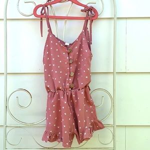 Super Cute Pink Hearts Romper